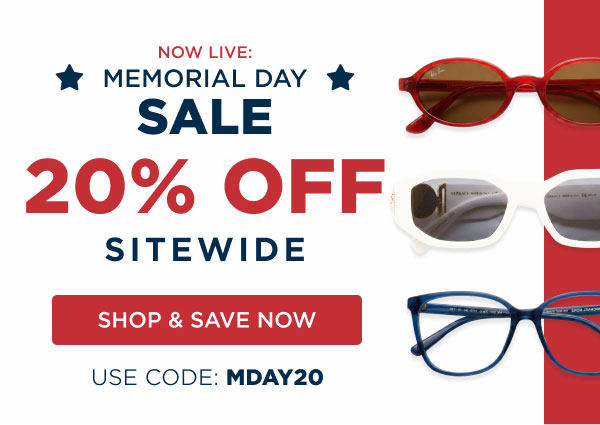 Now Live: Memorial Day Sale 20% Off Sitewide | Shop & Save Now