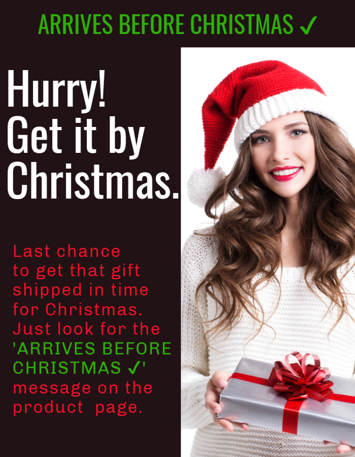 ARRIVES BEFORE CHRISTMAS