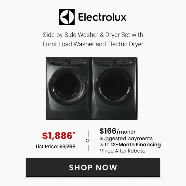 Electrolux Side-by-Side Washer Dyer Set