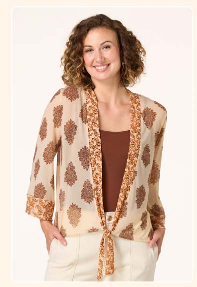 Shop Mesh Medallion Kimono