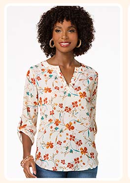 Shop fall floral tunic