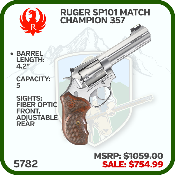 RUGER Rug 5782 Sp101 357 4.2 Mtc Chmp 5r Ss