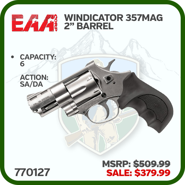 EAA Windicator Nickel 357 Da/Sa 2 `` 6 Rnd
