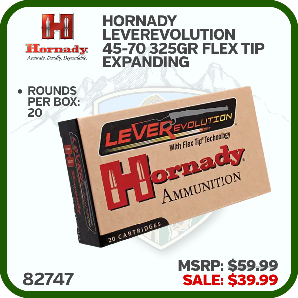 Hornady Leverevolution 45- 70 Government 325gr Ftx Rifle Ammo - 20 Rounds