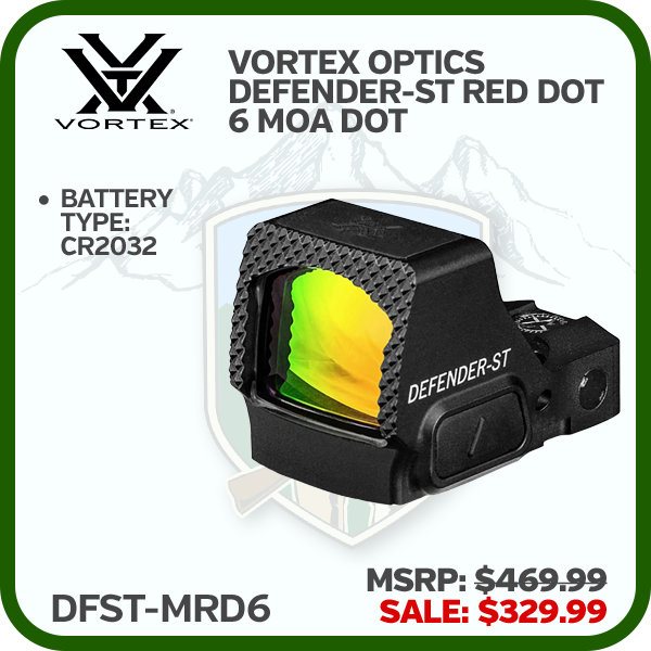 VORTEX OPTICS Vortex Defender- St Red Dot - 6 Moa Dot