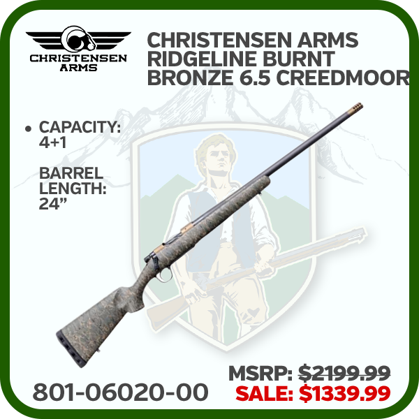 CHRISTENSEN ARMS Ridgeline Burnt Bronze 6.5 Crdmr Green With Black And Tan Webbing