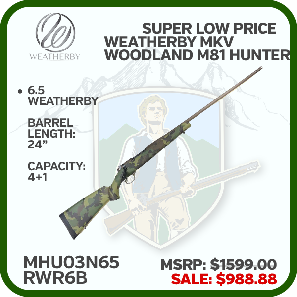 WEATHERBY Mkv Woodland M81 Hunter 6.5 Wby Rpm