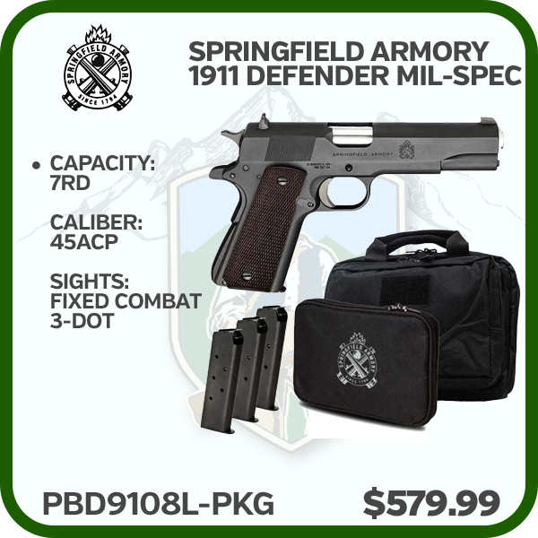 SPRINGFIELD ARMORY Springfield 1911 Defender Mil- Spec .45acp 7rd 5 " Package