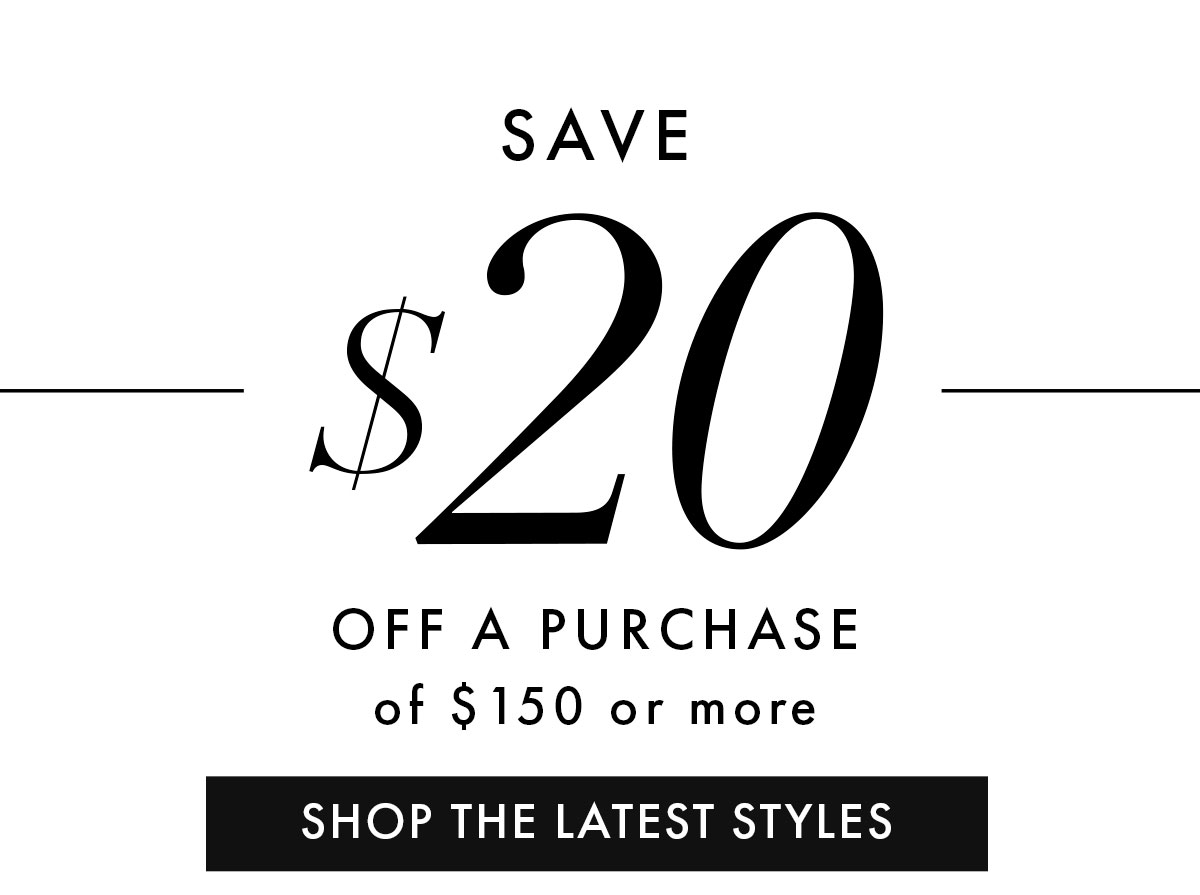 Save $20 Off A Purchase Of $175 Or More