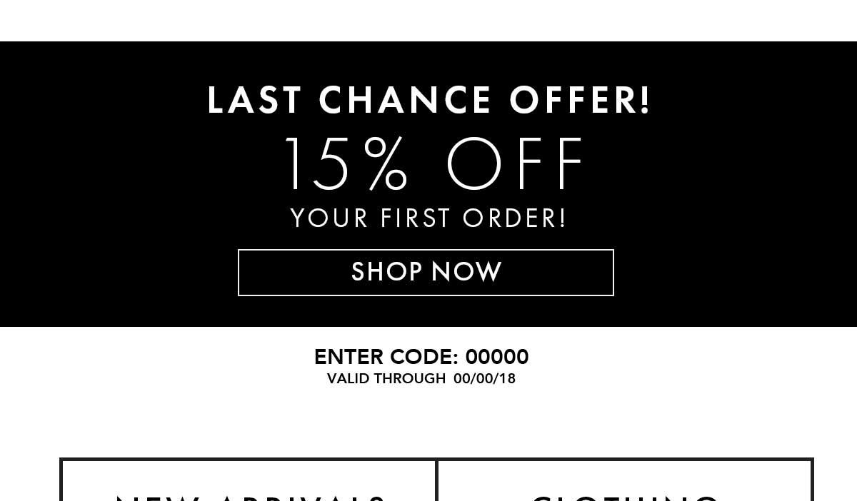 Last Chance Offer! Save 15%