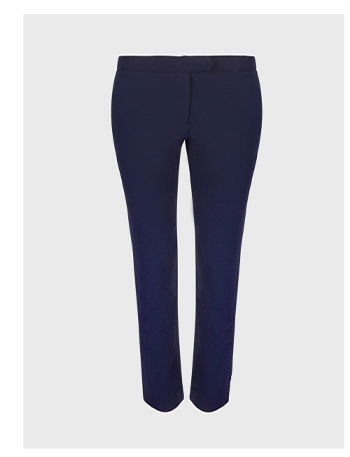 Dark Navy Crepe Straight Leg Pant