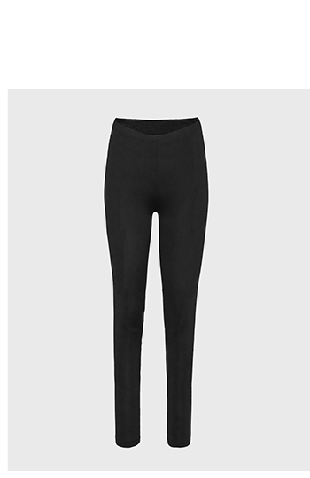 Black Tactel Leggings with Elastic Waistband