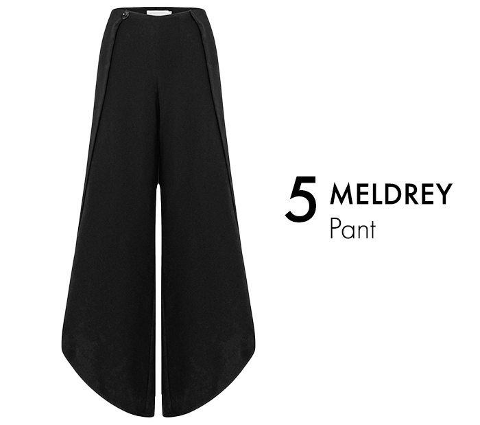 Fluid Wide Trousers in Black