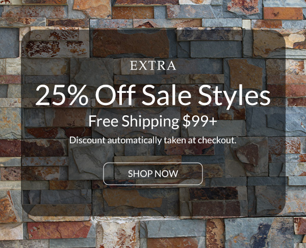 Save an extra 25% off sale styles and free shipping on orders $99+