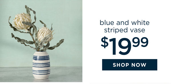 Blue White Stripe Vase