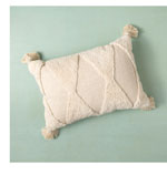 Zoey Ivory Diamond Tufted Lumbar Pillow