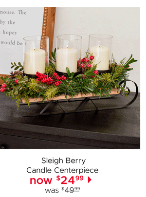 Sleigh Berry Candle Centerpiece