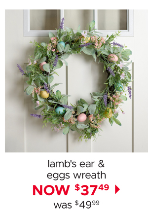 Lamb's Ear & Eggs Wreath