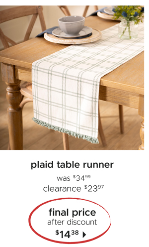 Plaid Runner Table