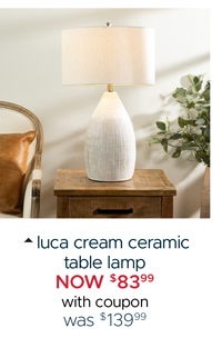 Luca Cream Ceramic Table Lamp