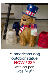 Americana Dog Outdoor Statue