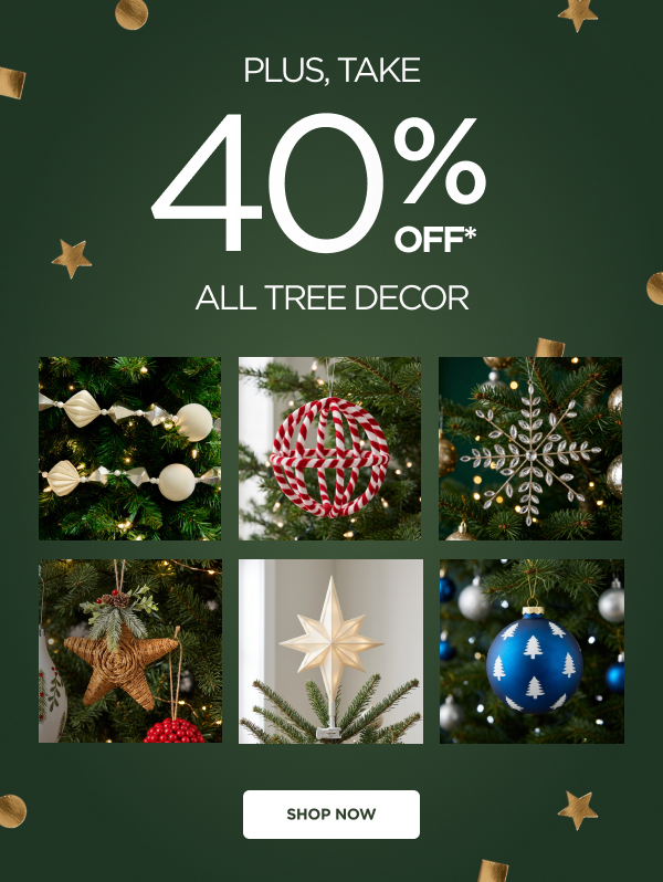 40% off Tree Decor