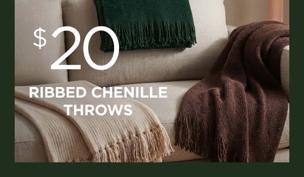 Ribbed Chenille Throws