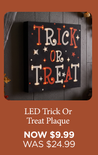 LED Trick Or Treat Plaque