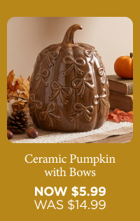 Ceramic Pumpkin with Bows