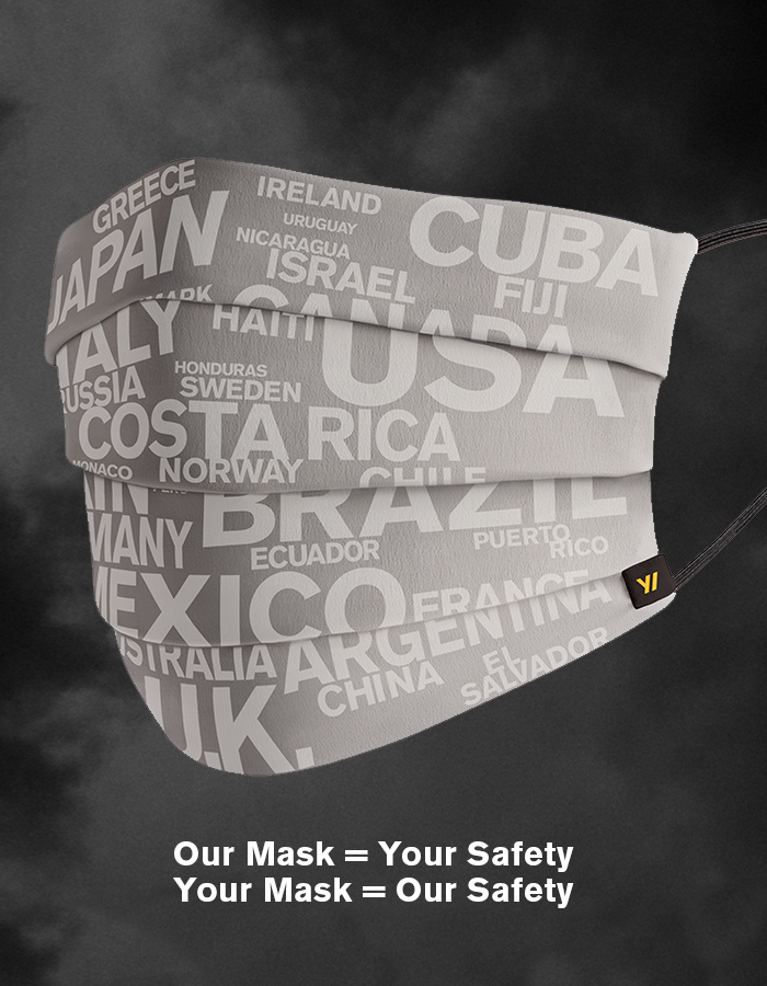 Global Graphic Pleated Mask
