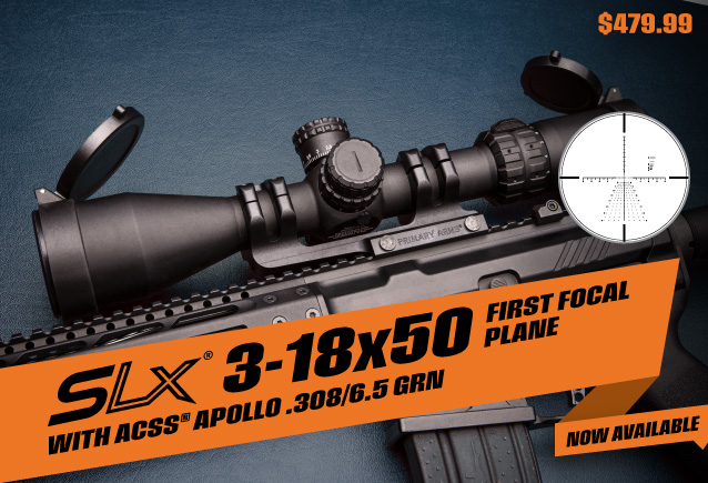 SLx 3-18x50mm FFP Rifle Scope with ACSS .308/6.5 Grendel