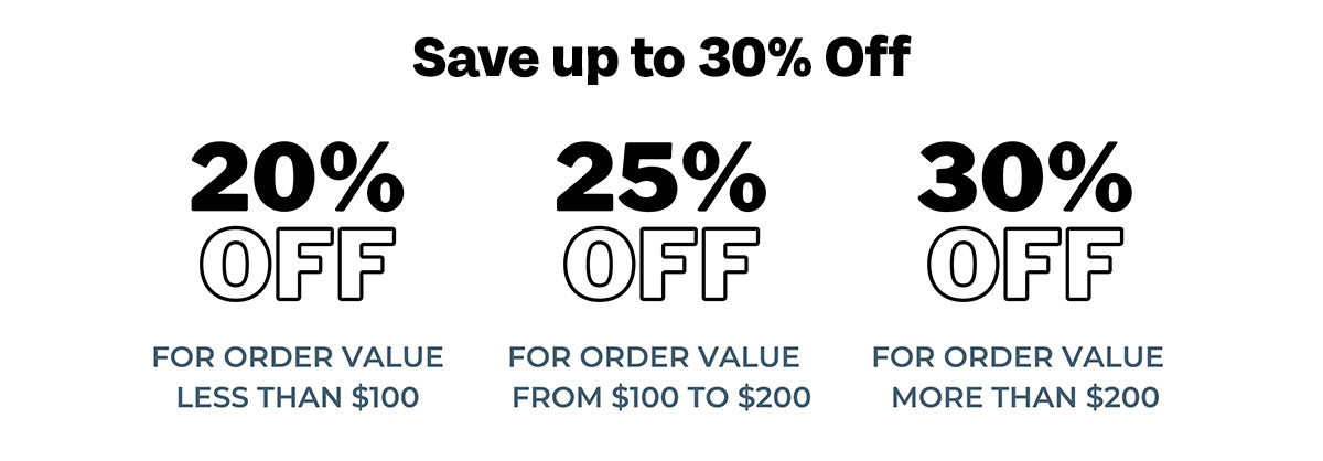 Save up to 30% Off