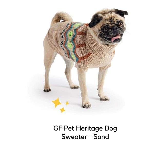 GF Pet Heritage Dog Sweater - Sand