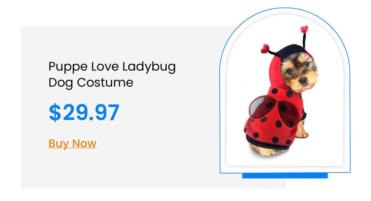 Puppe Love Ladybug Dog Costume