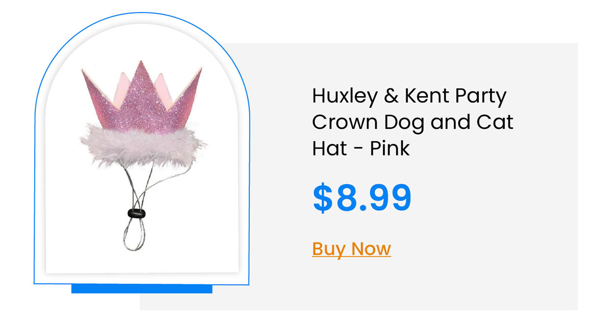 Huxley & Kent Party Crown Dog and Cat Hat - Pink $8.99