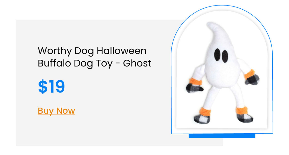 Worthy Dog Halloween Buffalo Dog Toy - Ghost $19.00