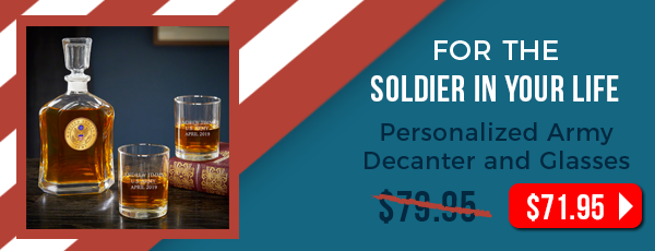 Personalized Army Decanter and Glasses ►