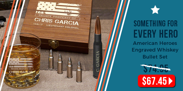 American Heroes Engraved Whiskey Bullet Set ►