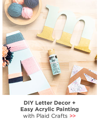 DIY Letter Decor with Plaid Crafts + (Bonus Class) Easy Acrylic Painting with Plaid Crafts