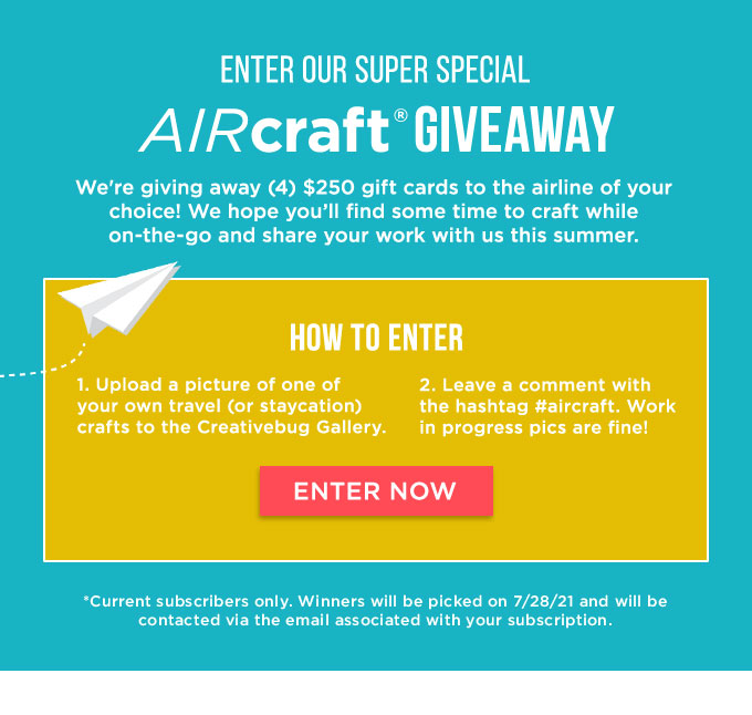Enter our super special AIRcraft Giveaway!
