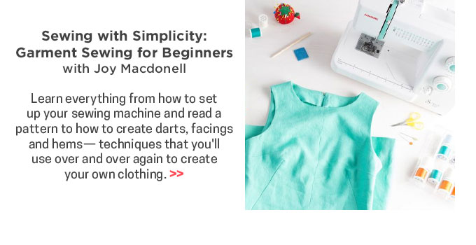 Sewing with Simplicity: Garment Sewing for Beginners by Joy Macdonell