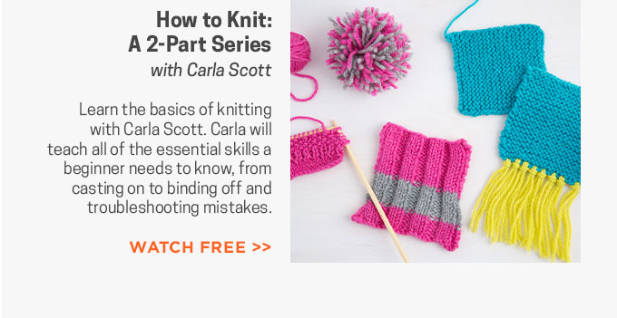 Carla Scott -  How to Knit: A 2-Part Series