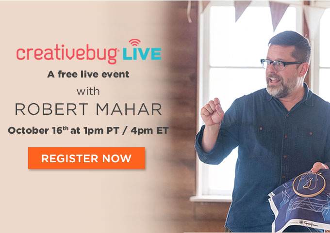 Creativebug Live with Robert Mahar