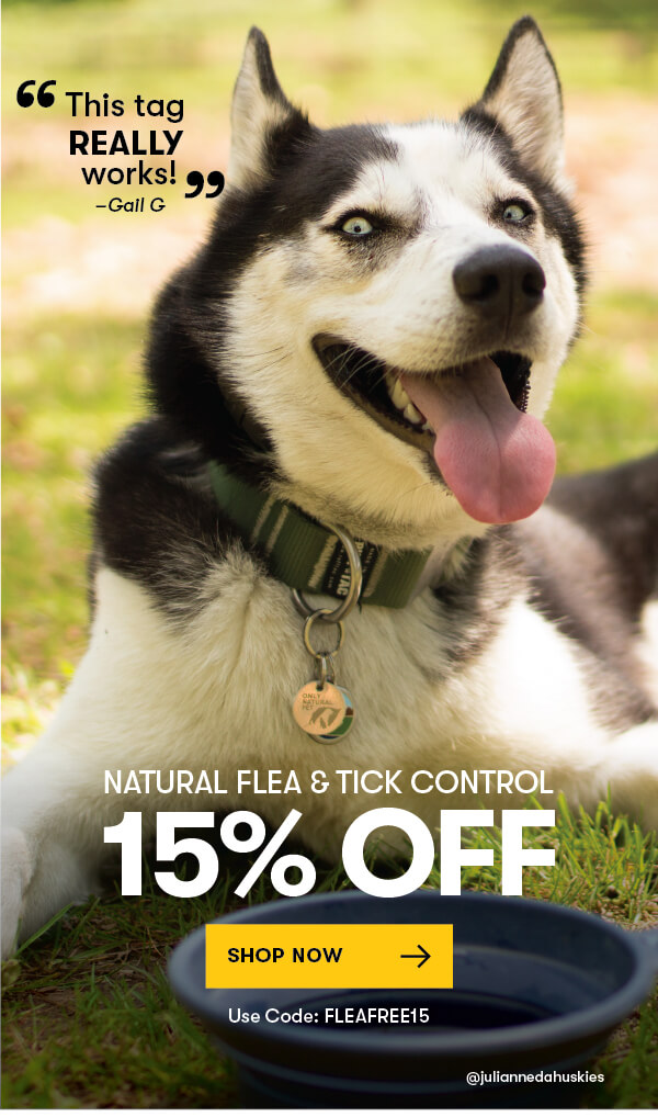 15% OFF All Natural Flea & Tick Protection