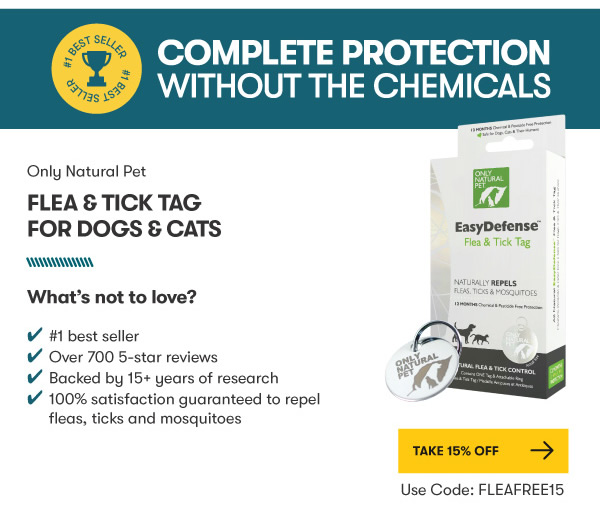 15% OFF All Natural Flea & Tick Protection