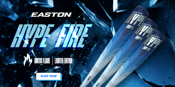 Easton Hype Fire Arctic Flame Baseball Bats