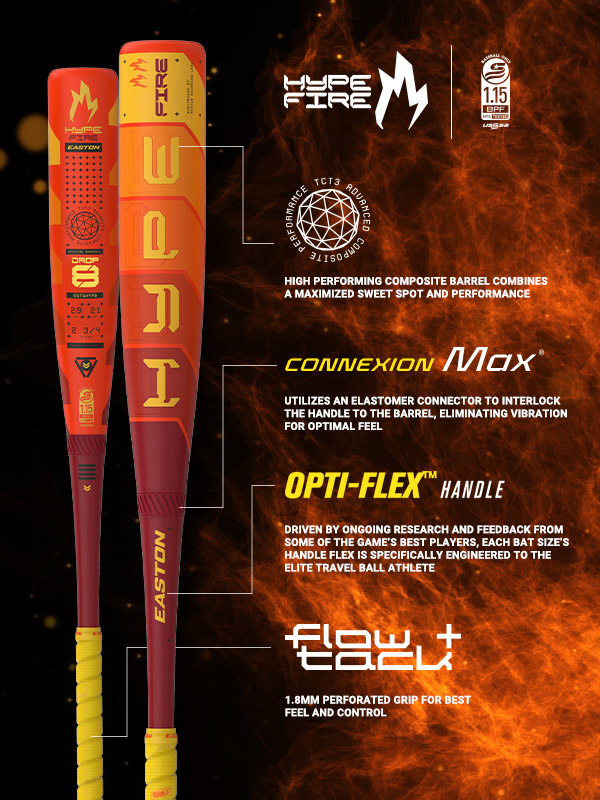 Easton Hype Fire Baseball Bats Technology