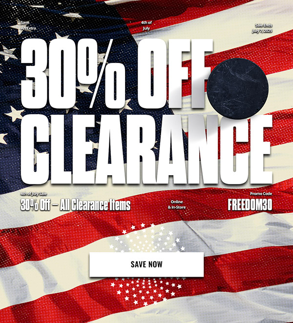 4th of July Sale: Save an extra 30% off all clearance items with promo code FREEDOM30