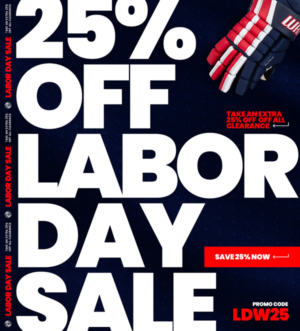 Labor Day Sale: Take an extra 25% off all clearance. Promo code LDW25.