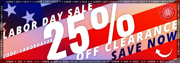 Labor Day Sale: 25% off clearance